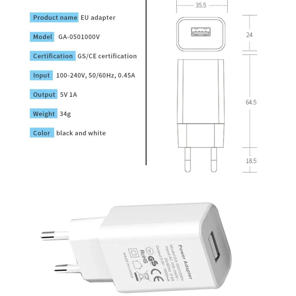 Adaptateur de chargeur USB 5V 1A 2A 3A